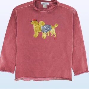 FirstPort Lunden & Olivia Retrievers Crewneck - Crimson NWT